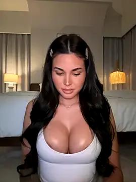 StripChat Lizhush_ is Freechat Lizhush_ — Top off and cream boobs